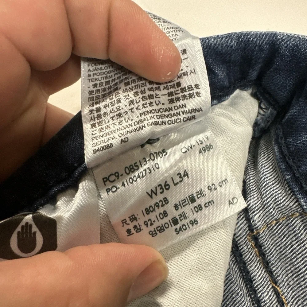 Levi's 513 Jeans Mens 36x30 Blue Dark‎ Wash